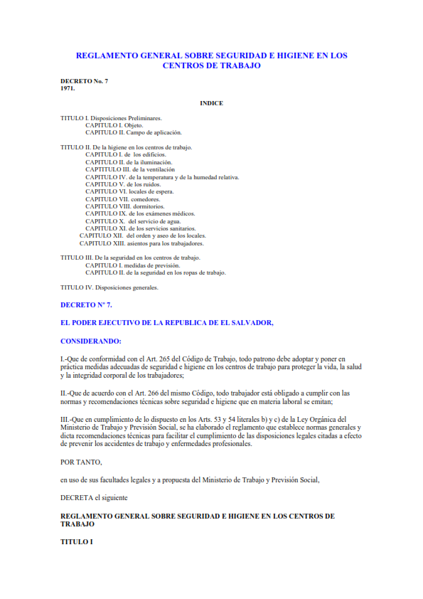 Lee más sobre el artículo Reglamento general sobre seguridad e higiene en los centros de trabajo