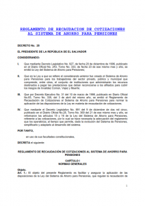 Lee más sobre el artículo Reglamento de recaudación de cotizaciones al sistema de ahorro para pensiones