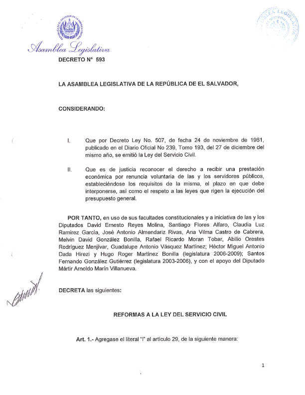 Lee más sobre el artículo Decreto 593 ref ley servicio civil (renuncia voluntaria)