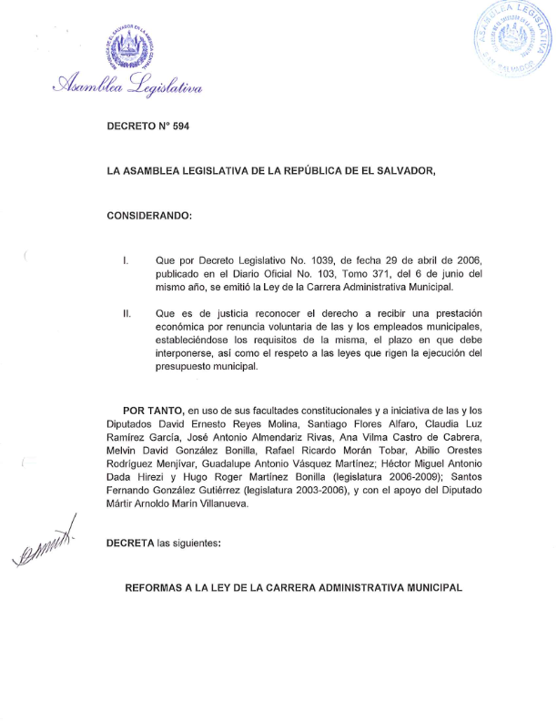 Lee más sobre el artículo Decreto 594 ref ley de la carrera administrativa municipal (renuncia voluntaria)