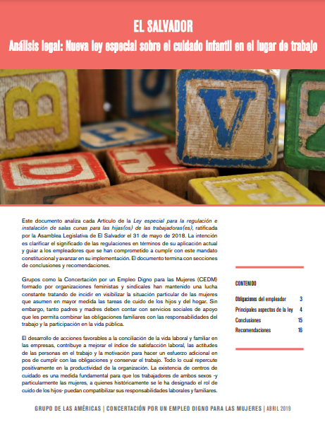 Lee más sobre el artículo Análisis legal: Nueva ley especial sobre el cuidado infantil en el lugar de trabajo