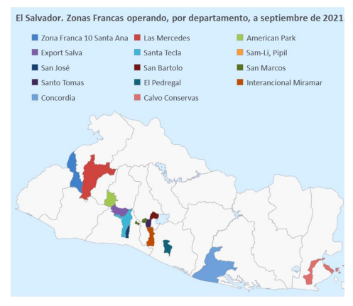 Lee más sobre el artículo Zonas francas instaladas en El Salvador a septiembre 2021