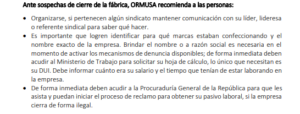 Lee más sobre el artículo Más de mil personas despedidas en dos semanas, ante cierre inesperado de dos maquilas